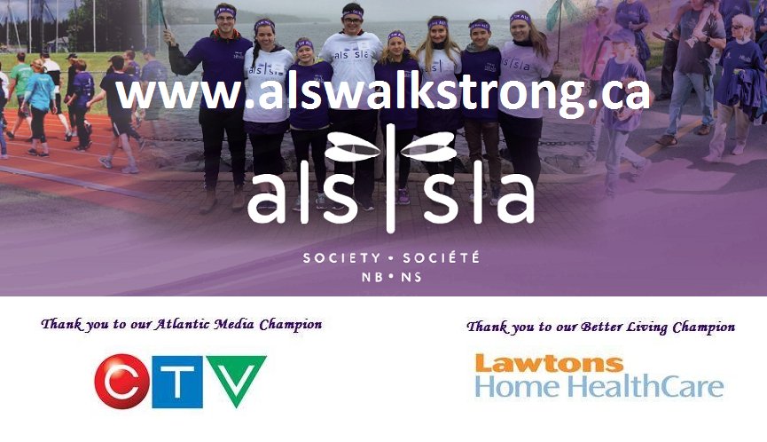 CareAndHope's tweet image. This weekend: Join us, @CTVAtlantic, &amp;amp; @lawtonsdrugs, to #WalkStrong in Bathurst, Halifax &amp;amp; Saint John! Register at alswalkstrong.ca!