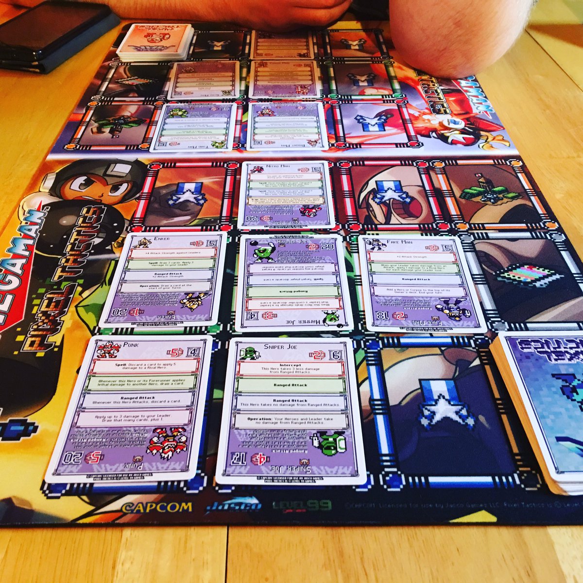 wots_qc's tweet image. Good morning #BGG, over the weekend we played an epic amount of games! #MegamanPixelTactics was so much fun!#2017Boardgamechallenge