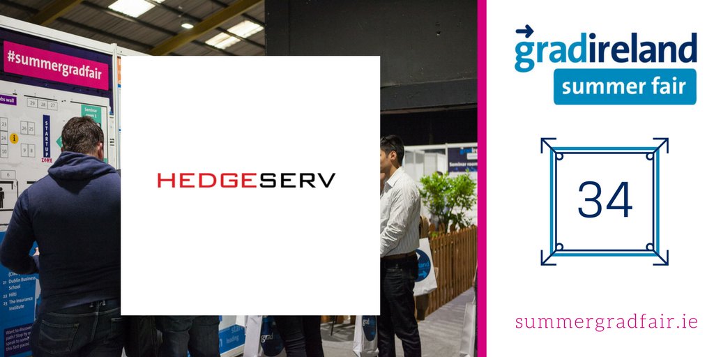 gradireland's tweet image. Meet the #HedgeServ team &amp;amp; stop by their seminar too tomorrow at the #summergradfair! Register now bit.ly/2og1FFg   😀🌟🎓