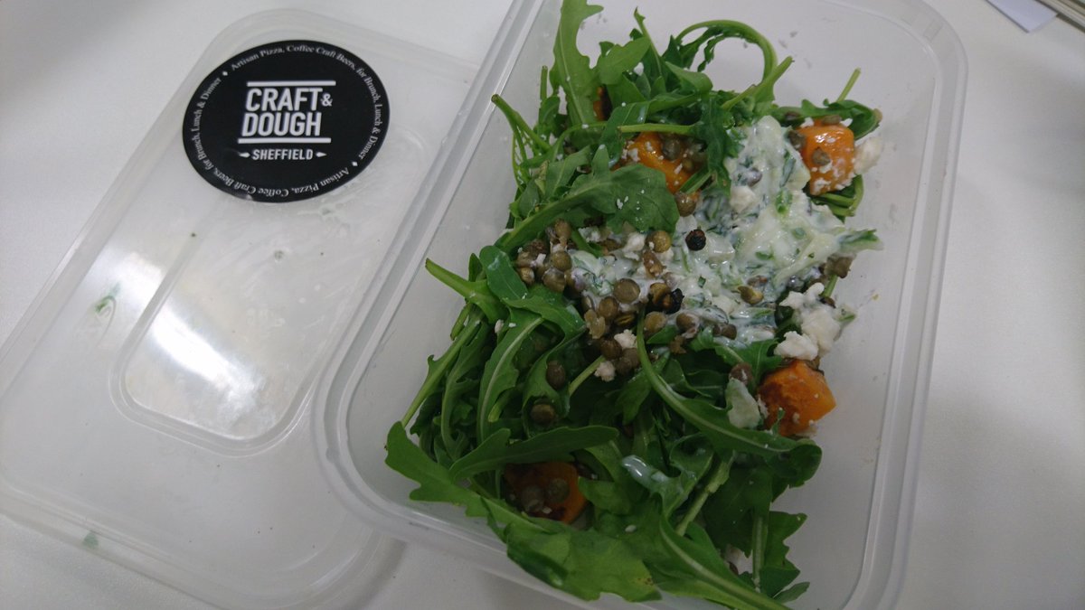 CakeandJam's tweet photo. @CraftDough £5.50 for this! Where's the lentils, feta &amp; dressing. And there are definitely no pumpkin seeds. It's just rocket! Disappointing https://t.co/qleBpaxs6K
