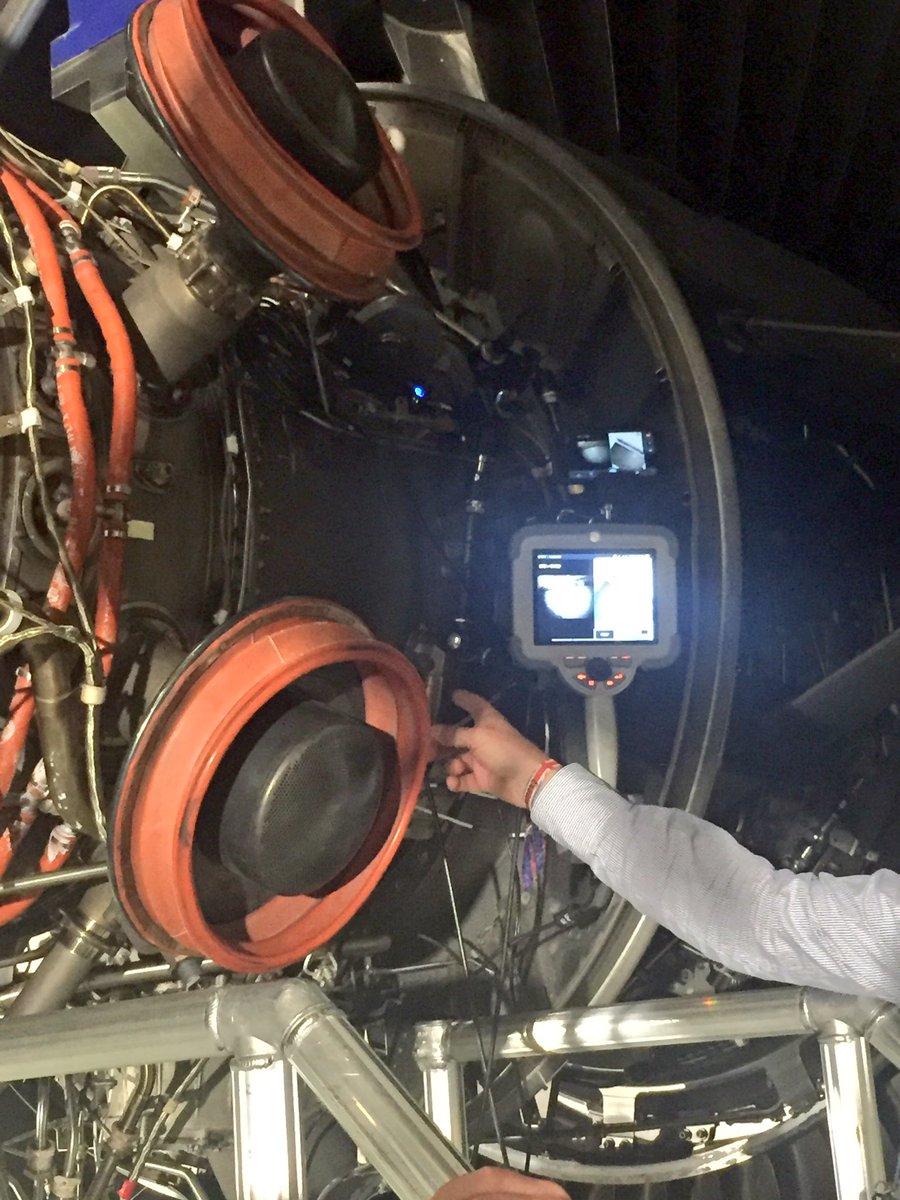 rhys_parker's tweet photo. Checking out cutting-edge live feed borescope technology here @RollsRoyce - health & safety paramount! #bumpcaps #RollsRoyceJPO https://t.co/0ERY4EOklE