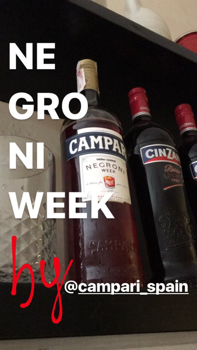 TabernaAMina's tweet photo. En #TabernaAMina ya estamos celebrando la #NegroniWeek by @Campari_Spain! 🔝 https://t.co/XzESCYdrKp