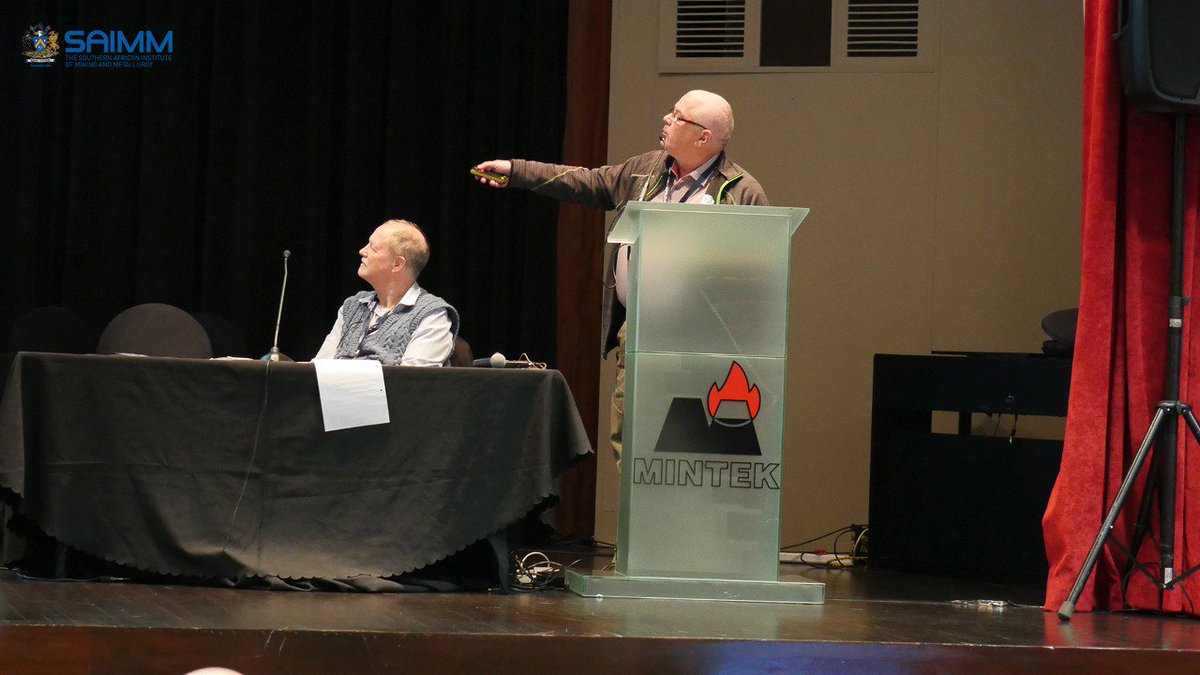 SAIMM1's tweet photo. D.Capstick from Hexagon shows a sustainable way of bridging the gap between mining technical systems and production controls. #MPCSAIMM https://t.co/OI3HlC8EyM