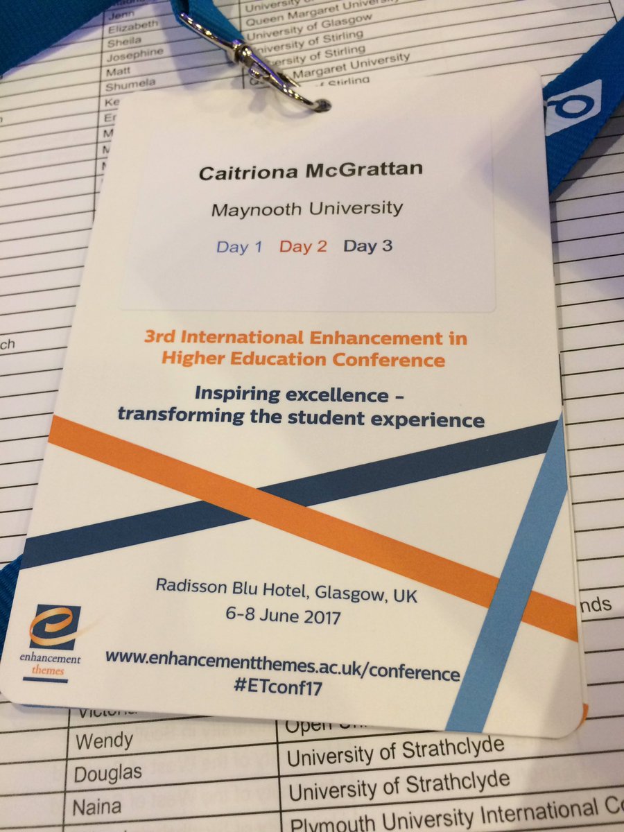 Caitriona McGrattan (@catzmcgratz) on Twitter photo An early start from Dublin for #ETconf17 Thanks to <a href="/THEMEStweets/">Enhancement Themes</a> and <a href="/QAAScotland/">QAA Scotland</a> for organising. Looking forward to a busy couple of days An early start from Dublin for #ETconf17 Thanks to <a href="/THEMEStweets/">Enhancement Themes</a> and <a href="/QAAScotland/">QAA Scotland</a> for organising. Looking forward to a busy couple of days