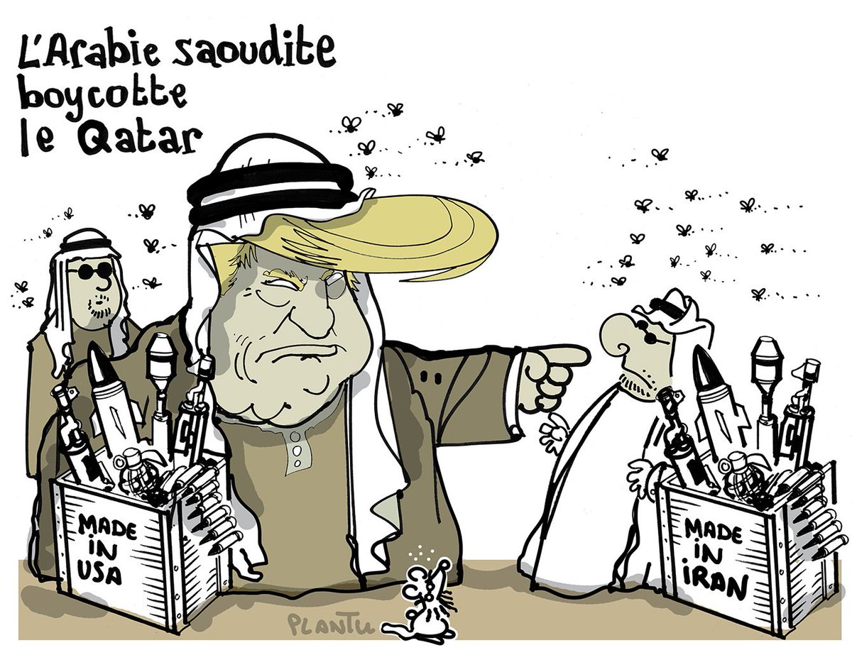 L'ARABIE SAOUDITE BOYCOTTE LE QATAR. Le dessin du Monde de ce mardi 6 juin.