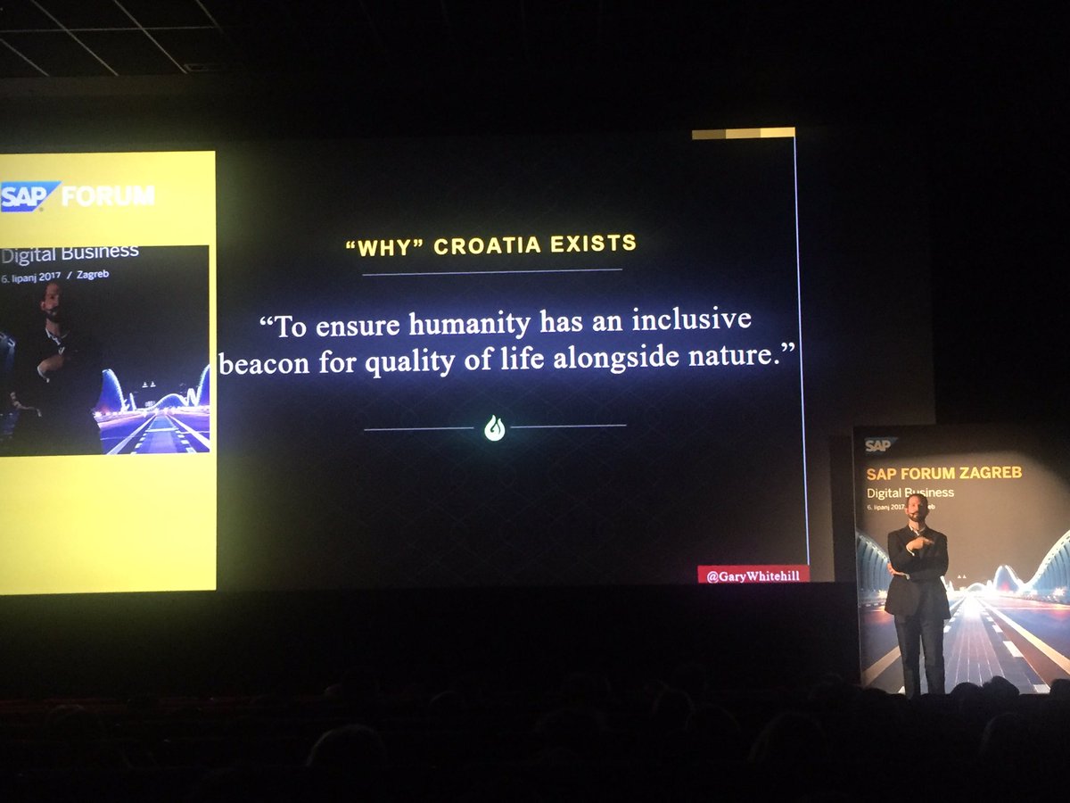 IvanKovacevic3's tweet photo. Futurist @GaryWhitehill had some valuable tips for @Croatia_hr in his presentation on how to thrive in the 21st century #sapforum https://t.co/Teg5l6eBRM