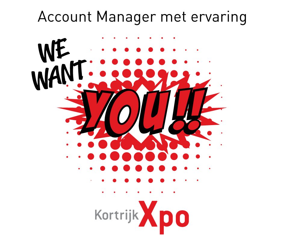 Op zoek naar een nieuwe #job als Account Manager? Dan zijn wij op zoek naar jou! #jobs #vacatures #hiring kortrijkxpo.com/vacatures/vaca…