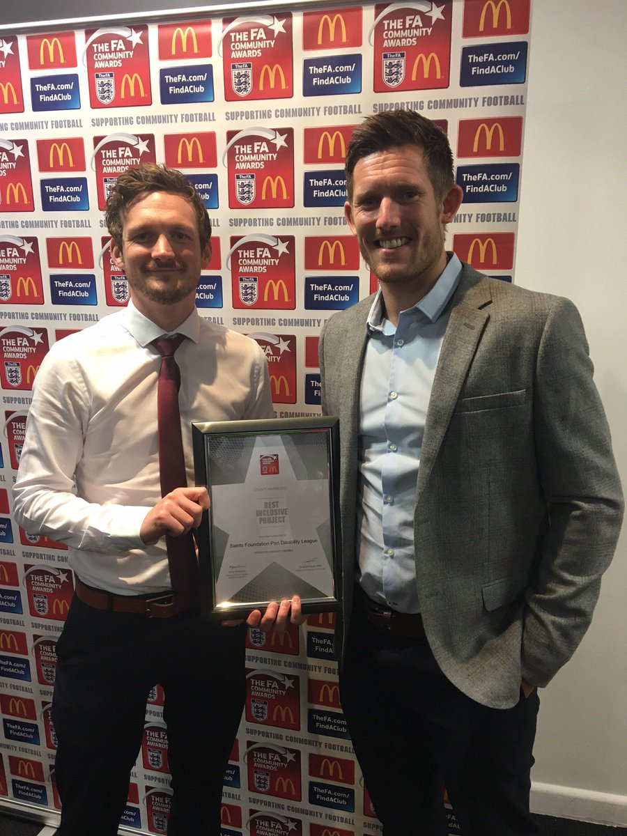 SFC_Foundation's tweet photo. More good times for our Pan Disability League! It picked up 'Best Inclusive Project' at @HampshireFA's Grassroots Awards last weekend! 😀 https://t.co/FWVCcXafWk
