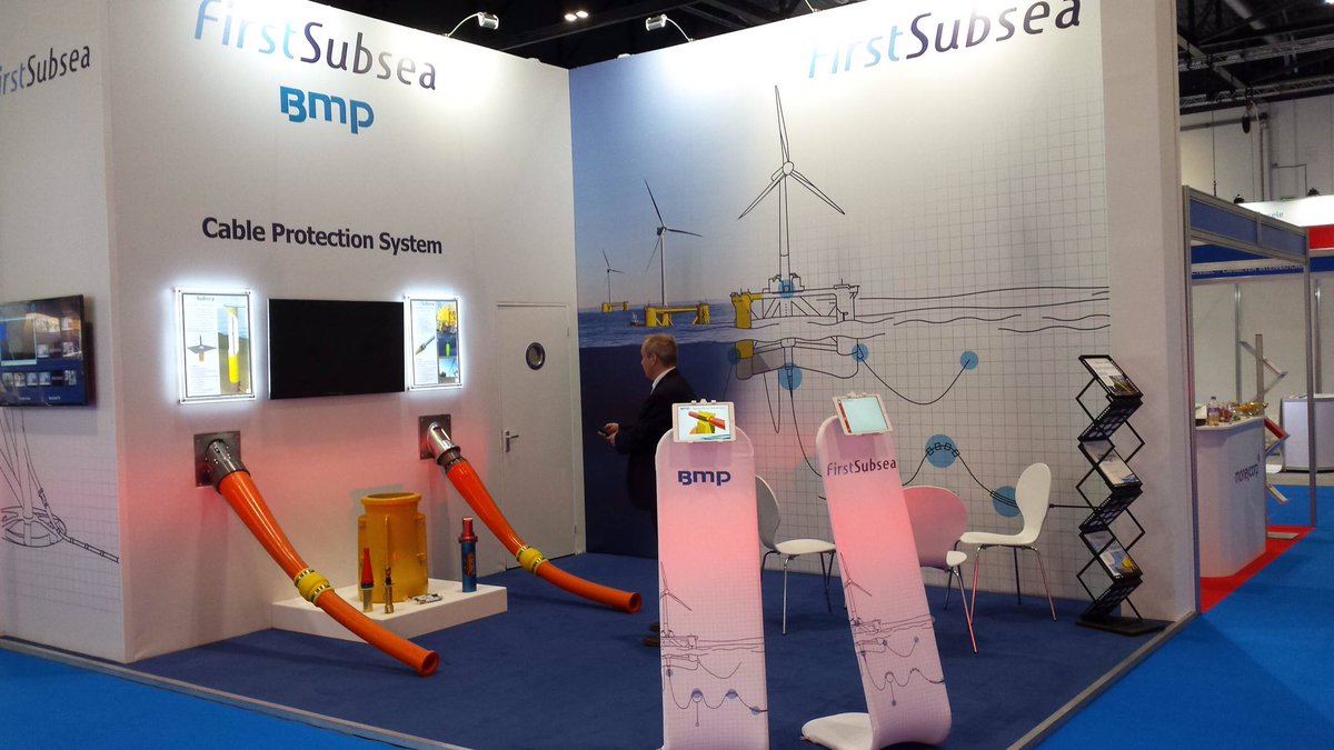 The FirstSubsea and BMP stand is looking good and ready to go! Come visit us at #offshore2017 @RUKEvents <a href="/RenewableUK/">RenewableUK</a>