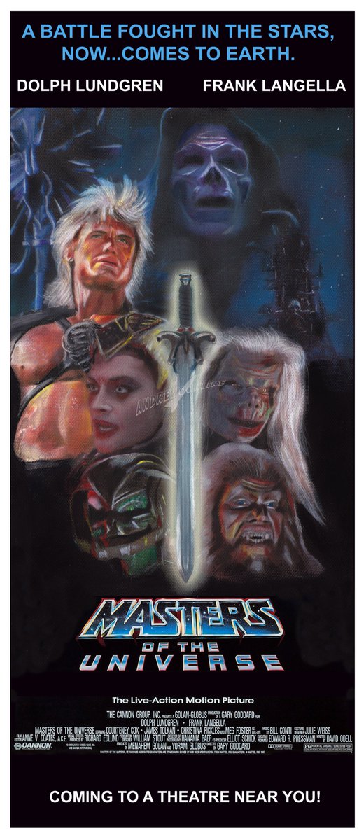 AndrewOonline's tweet photo. #MastersoftheUniverse #daybill and #MoviePoster added credits to my painting @WeirdAndRetro @ausretrogamer #dolphlundgren #heman #MOTU https://t.co/jzgbxK3IYI