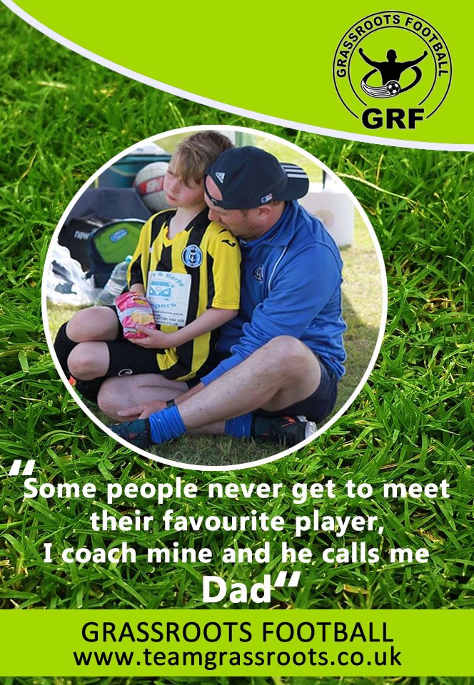 Teamgrassroots_'s tweet photo. A magical moment captured here between a coach and a player, also father and son. I'm sure every Coach male or female will relate. https://t.co/eeVXJvKToZ