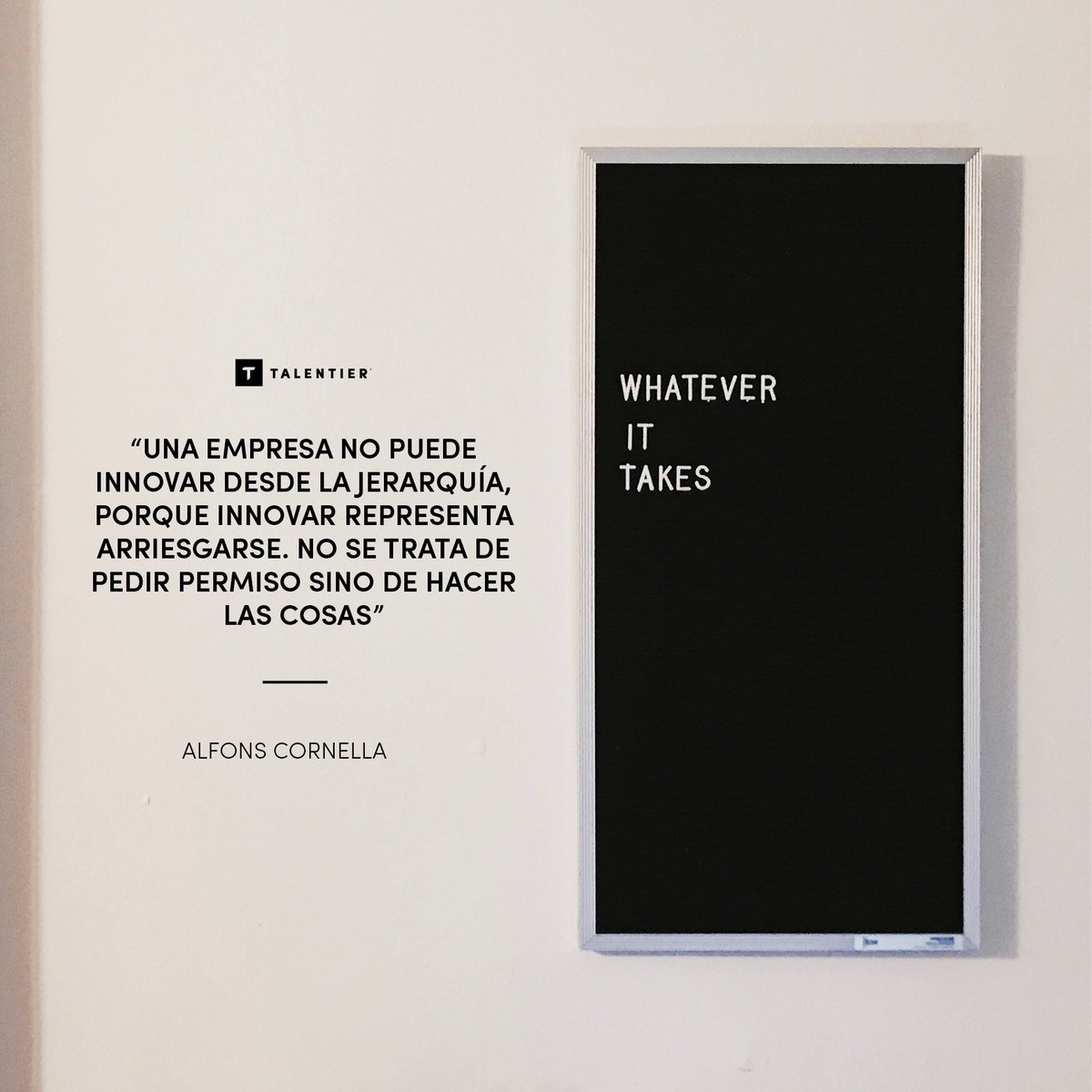 talentier's tweet image. La libertad dejará florecer la creatividad de tu equipo humano #creatividad #innovacion #liderazgo