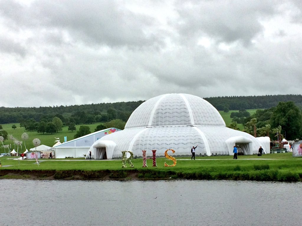 The_RHS's tweet photo. It's fair to say the weather isn't *ideal* today (🌧), but here are some of the sights you'll see as you enter #RHSChatsworth this week! https://t.co/Jl64xZ23RD