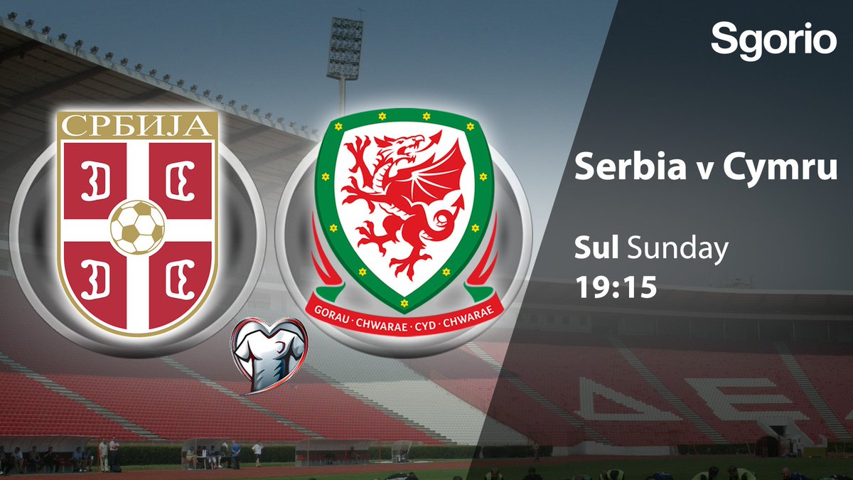 ⚽ Serbia v Cymru
📅 11/06 - Sul | Sunday
⏰ 19:15
📺 <a href="/S4C/">S4C 🏴󠁧󠁢󠁷󠁬󠁳󠁿</a>

Gêm ragbrofol Cwpan y Byd 2018 yn FYW ar S4C.

2018 World Cup Qualifier LIVE on S4C.