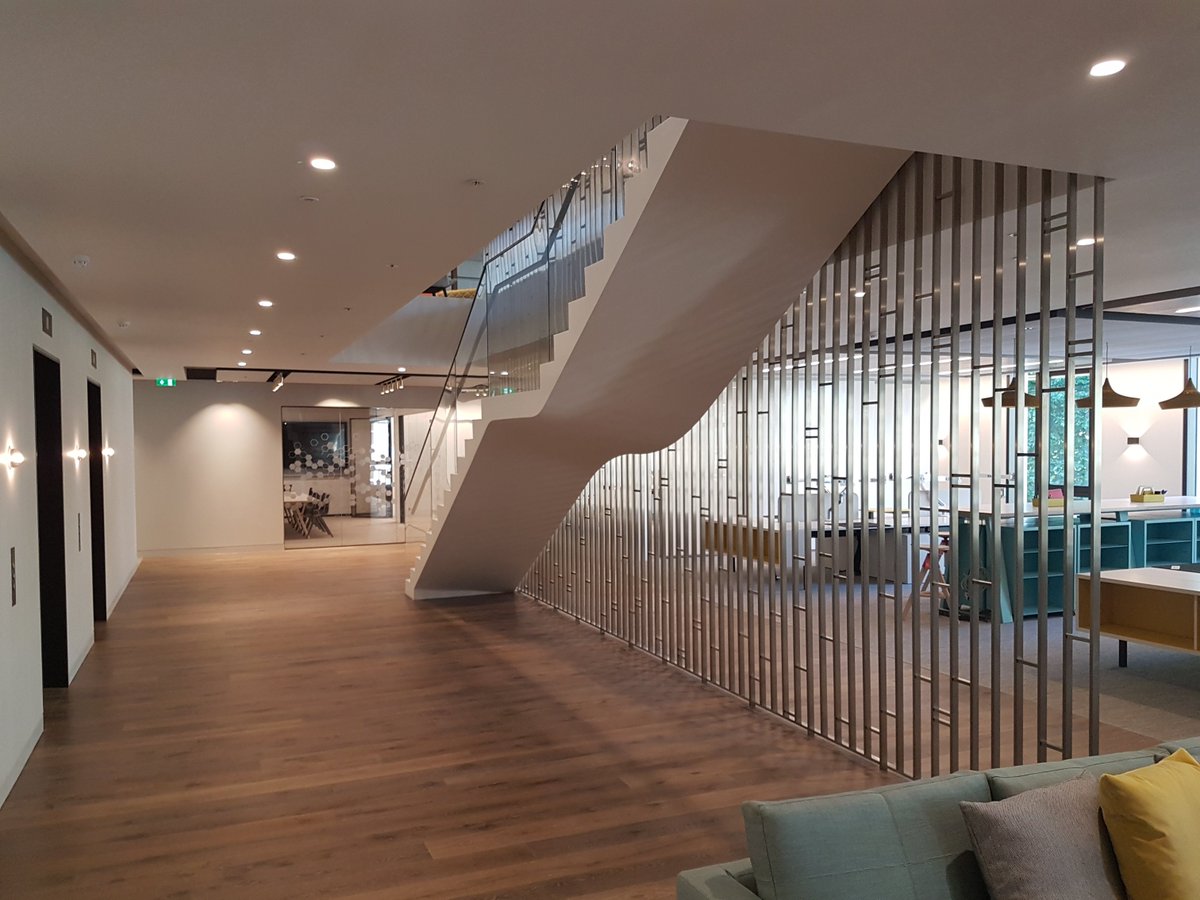 CornishConcrete's tweet image. Hanover Square's precast concrete feature staircases complete.