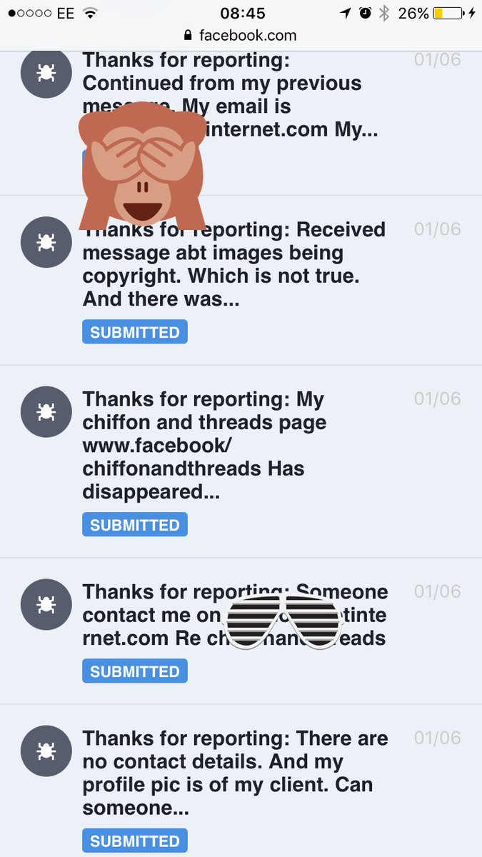 Chiffonand's tweet photo. So @facebook how many times do I have to #reportafault to get a response? #SmallBusiness beware https://t.co/EaPHtRdrJb