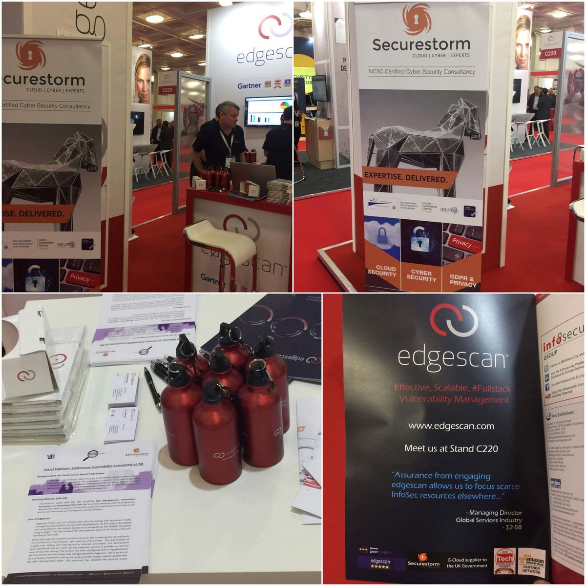 Securestorm's tweet photo. #INFOSEC17 don't miss us stand c220 #securestorm #edgescan
Come say hello!
#fullstackvulnerabilitymanagement https://t.co/nXKj3lxElU