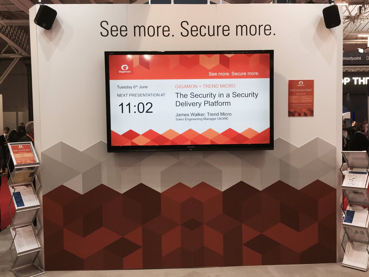 nickchurch94's tweet photo. Come visit the @gigamon stand #B160 at #InfoSec17 to learn about @TrendMicroUK in our security delivery platform! https://t.co/Nc8Fzo1bQS