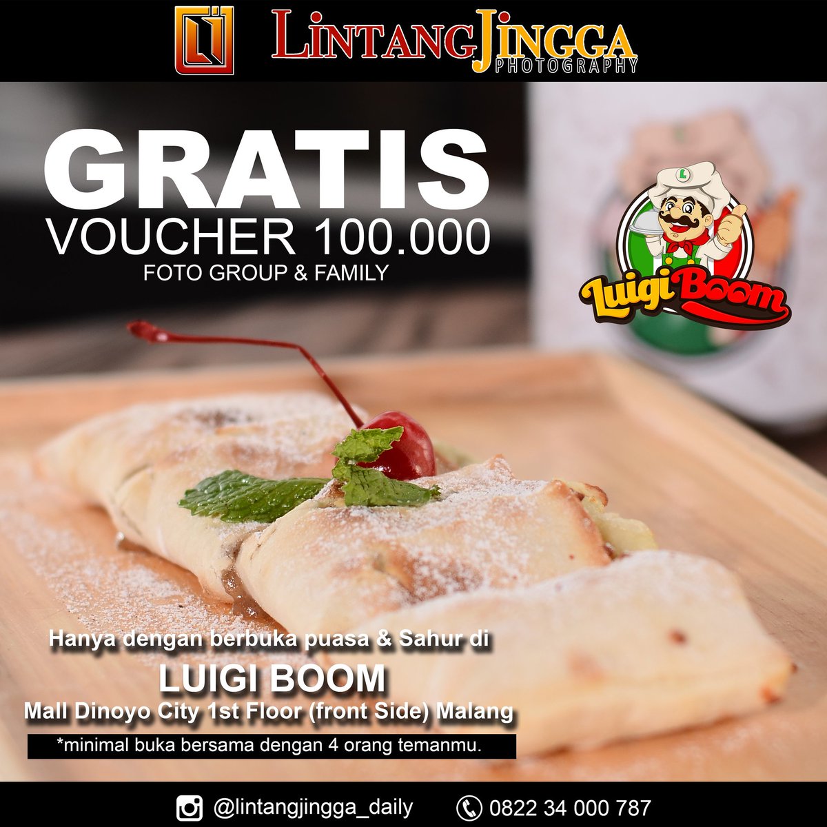 luigiboom_id's tweet photo. Makin seru kalo buka/sahur rame-rame di Luigi Boom. ada voucher 100.000 dari Lintang Jingga lho. https://t.co/KtaeKwpOGX
