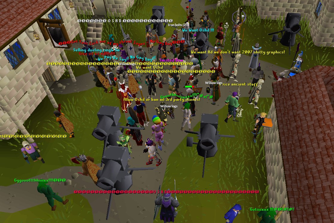 Jumpside2's tweet photo. @OSHDcom Here are some pics from yesterdays riot on world 330! There is a community for oshd and we wont give out until we have what we want https://t.co/mwRXceoOtj