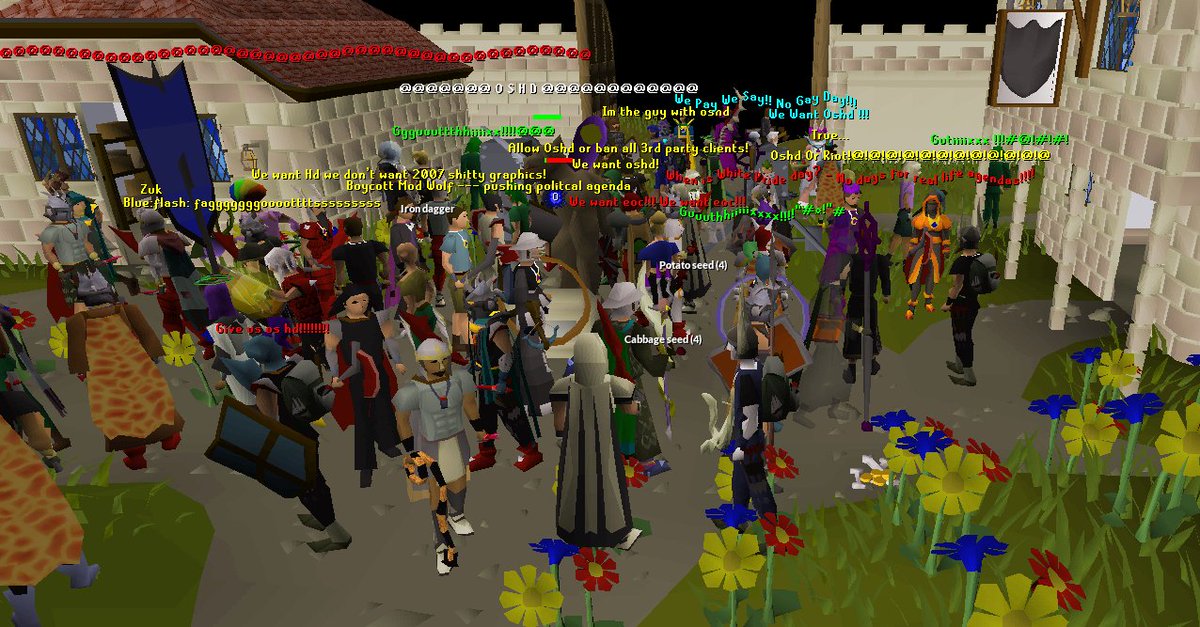 Jumpside2's tweet photo. @OSHDcom Here are some pics from yesterdays riot on world 330! There is a community for oshd and we wont give out until we have what we want https://t.co/mwRXceoOtj