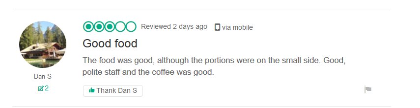 Thanks to Dan S for posting this review on #tripadvisor Reviews remind us to always keep improving our food offering and #customerservice