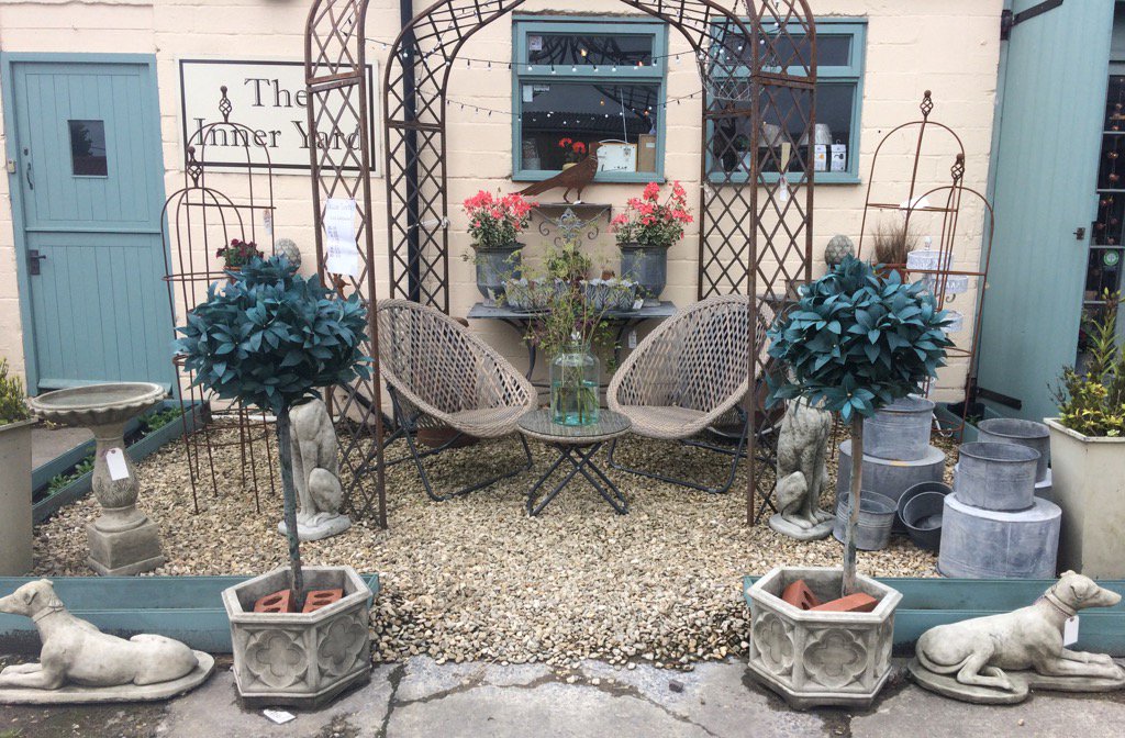TheInnerYard's tweet photo. Grey rattan garden sets and stoneware back in stock in the garden #britishsummer#waterproof#comfortable#goodlooking https://t.co/WGm6w4yrR2