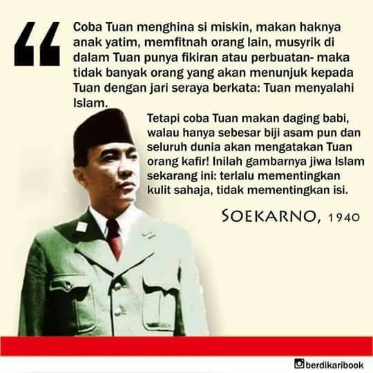 Kritik Sukarno thd keberagamaan muslim yg masih relevan hingga kini. #HUTBungKarno