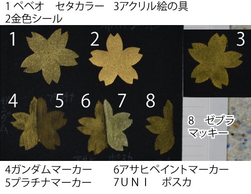 服の作り方と型紙うさこの洋裁工房 布や合皮に使える金色ペンがないか試してみたページを更新しました 油性ペンの中でも合皮にはアルコール系インクが綺麗に書ける感じがしました ベロアとかは圧倒的にグッタという絵の具がはっきりかけました 布の柄入れの 服の作り方と型紙うさこの洋裁工房 布や合皮に使える金色ペンがないか試してみたページを更新しました 油性ペンの中でも合皮にはアルコール系インクが綺麗に書ける感じがしました ベロアとかは圧倒的にグッタという絵の具がはっきりかけました 布の柄入れの