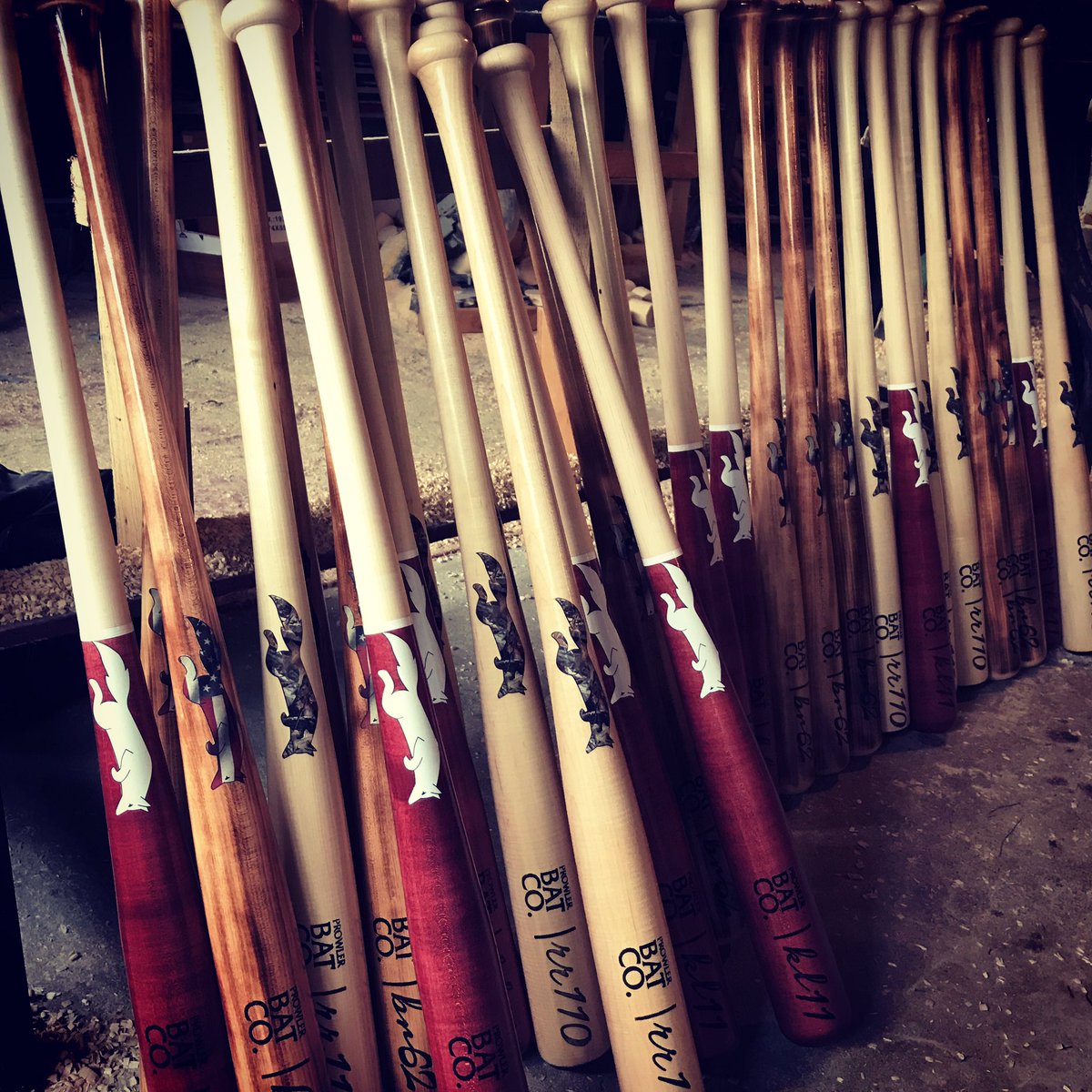 Bats being finished and packed up today going to the Falmouth Commodores of the Cape Cod Baseball League  @officialccbl #JoinTheHunt