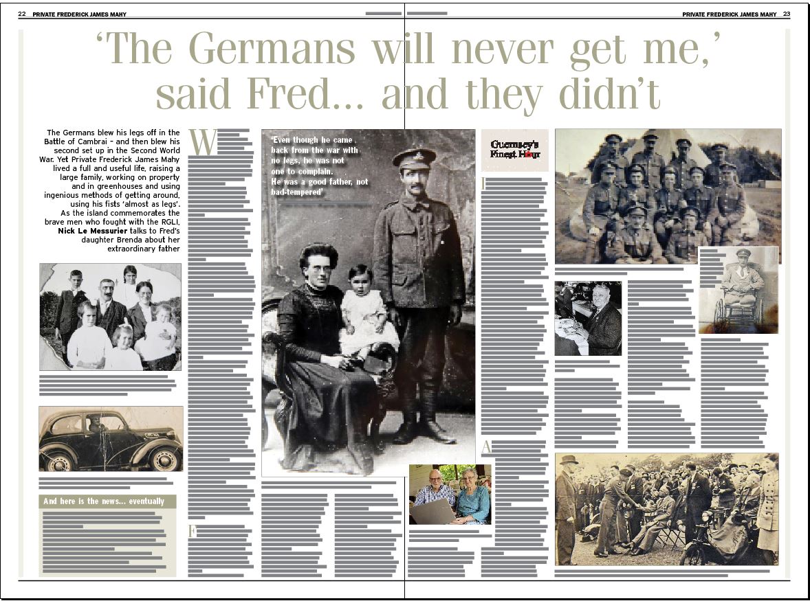 Amazing <a href="/GuernseyPress/">Guernsey Press</a> story of #Guernsey #RGLI hero Pvte Mahy &amp; gt-gt-granddad of our own <a href="/Annab1991/">Anna Jane Brehaut</a> marks centenary #GuernseysFinestHour