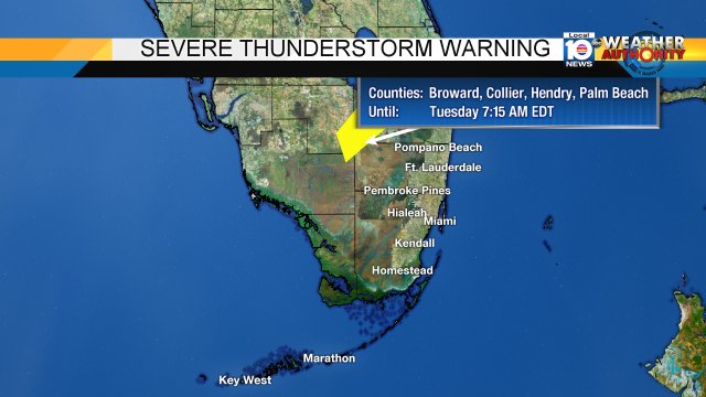 Local 10 WEATHER ALERT - Severe Thunderstorm Warning for the highlighted areas. More info at bit.ly/krCDQ?utm_medi… https://t.co/mb3woFOhLi