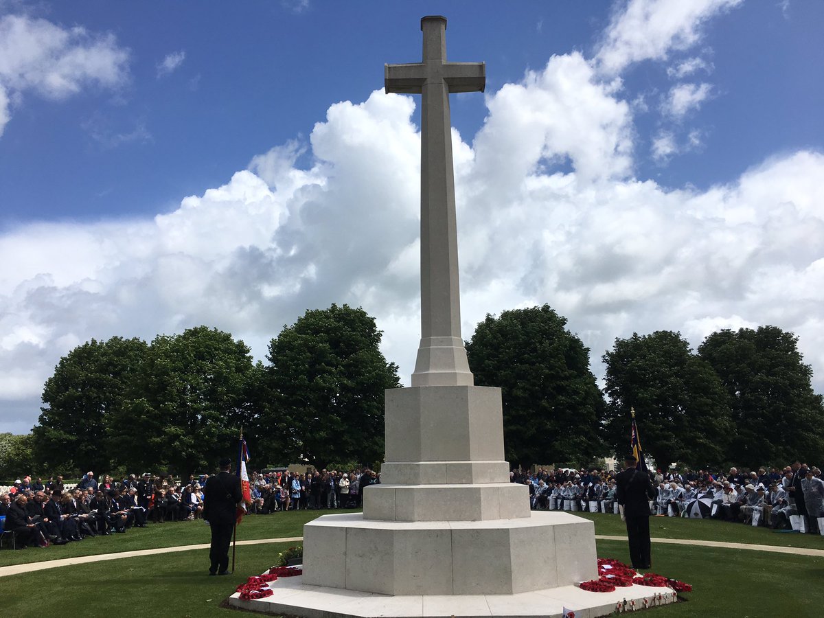 Next stop on the <a href="/TaxiCharity/">Taxi Charity</a> Normandy trip - Bayeux Cemetery for the #DDay service #backtothebeaches