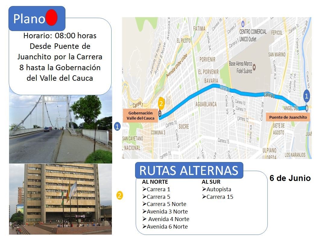 ingridjtovar's tweet photo. OJO!!! 
MOVILIZACIONES HOY EN CALI
No se quede atrapado en el trancón.
Desde 8 a.m. puente Juanchito hasta gobernación. Busque vías alternas https://t.co/5vVRk4w4rV
