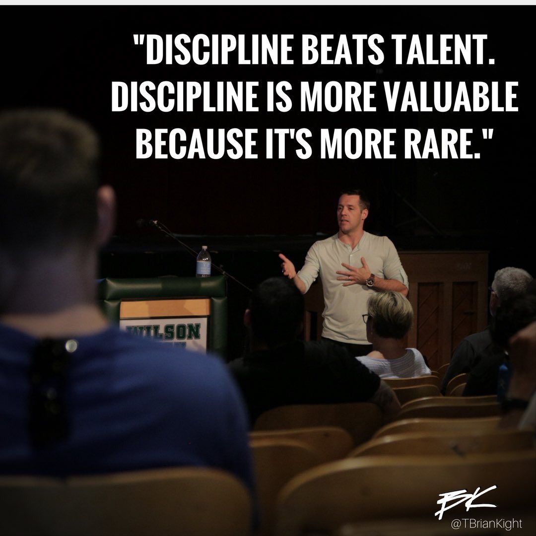 TimothyKight's tweet photo. Your competitive advantage is your level of discipline, not your level of talent. https://t.co/CWEF1xLAFh