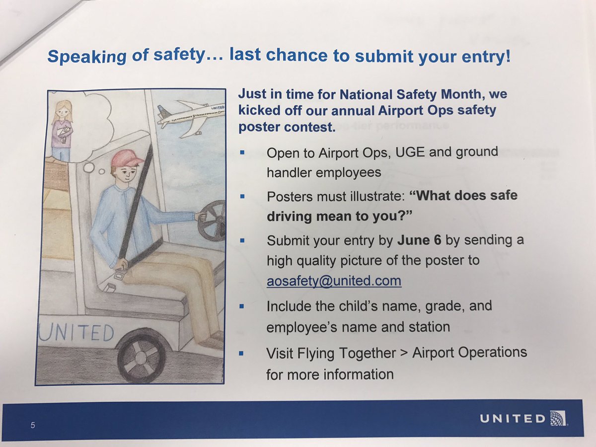 New deadline June 12 for our annual Safety poster contest! @weareunited #beingUnited #WhyIloveAO