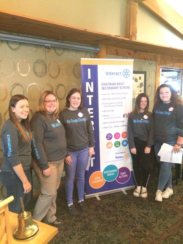 Rotary breakfast this AM. CKSS interact club.