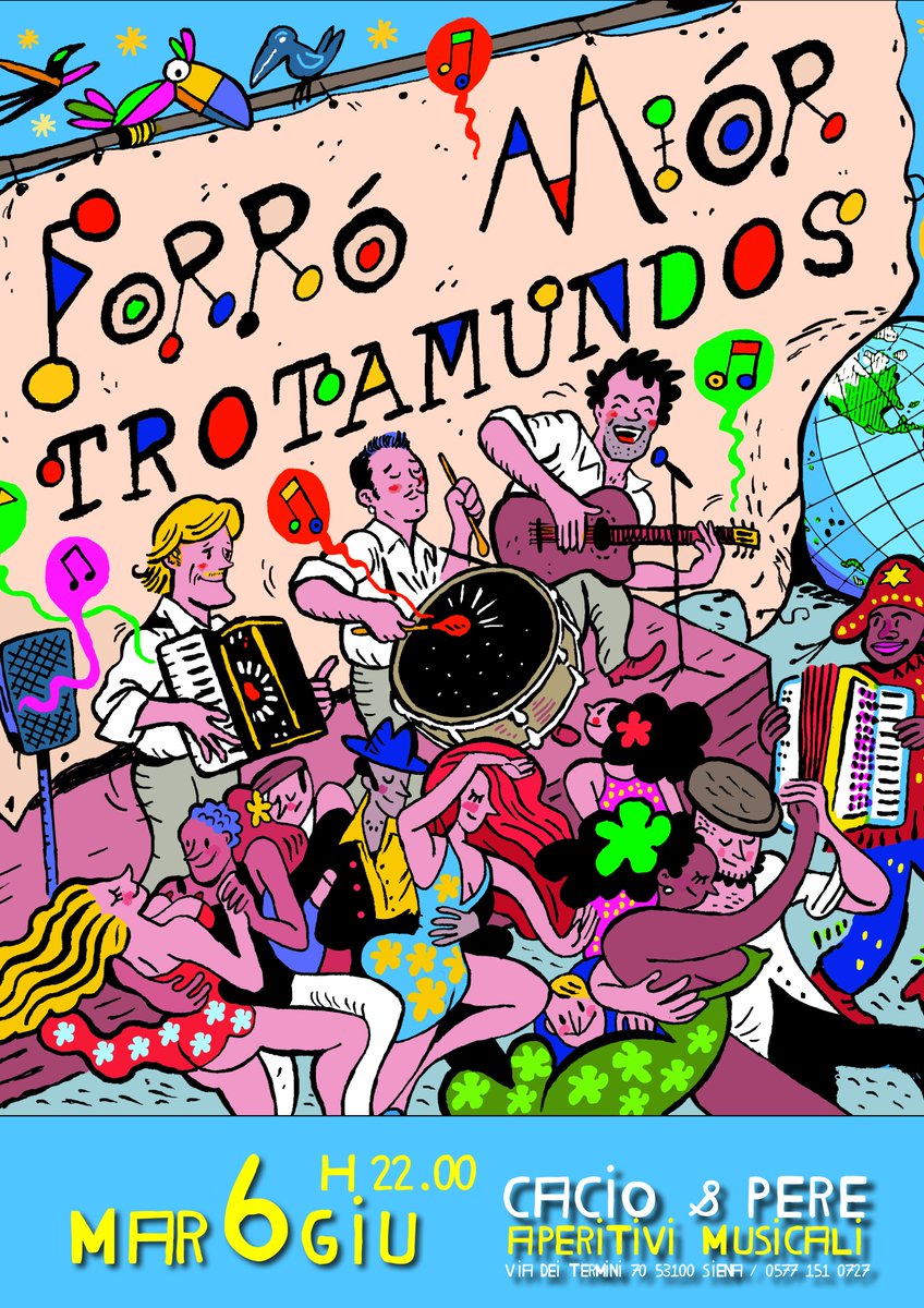 #stasera <a href="/Forro_Mior/">Forró Miór</a> in turnée presenta il nuovo album "Trotamundos"
facebook.com/events/2602692…
#Forró #latin #music #cacioepere #siena