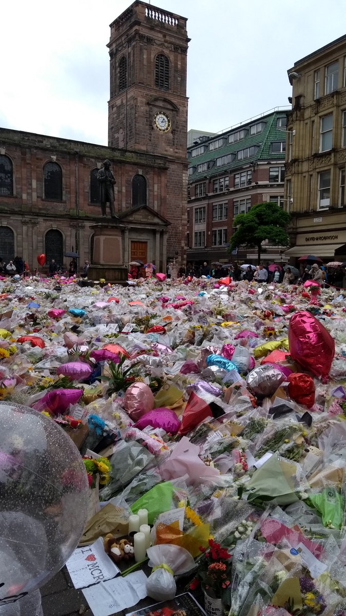 So many flowers now in St Ann's square, they've reportedly changed the acoustics of the place. There's a powerful, reflective quiet here