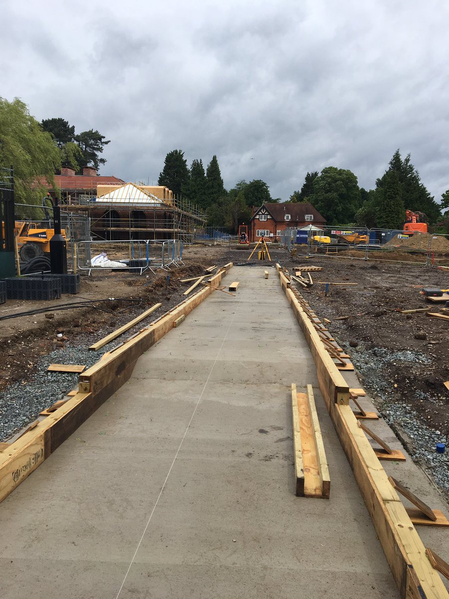Setting out an 83m long water feature today ☔️