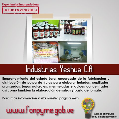 FONPYME_VE's tweet photo. #InsdustriasYeshua emprendedor del edo. Lara encargado a la fabricación de pulpa de frutas para helados https://t.co/X2z6l4akR4 https://t.co/Hvbu7qob0y