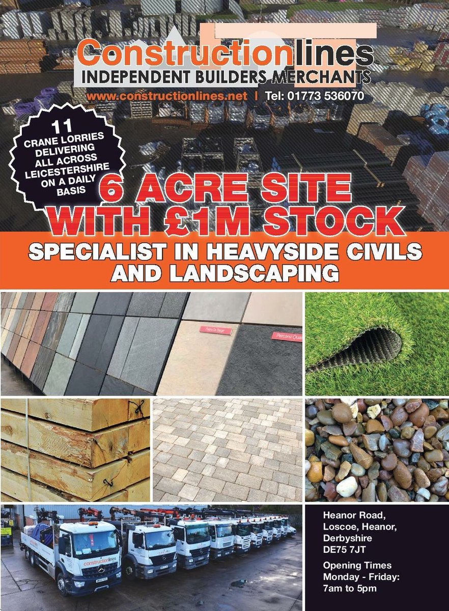 Constructionli7's tweet photo. Specialising in Civils, Heavyside, Landscaping and General Building Materials.  Daily deliveries across the Midlands and M1 corridor. https://t.co/mW6PfpRL6Z