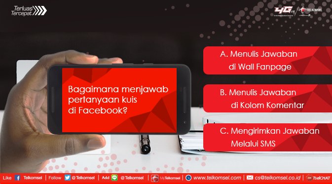 Telkomsel's tweet photo. Kesempatan terakhir di periode ini! Segera tuliskan jawaban yang paling tepat, Telkomsel Friends! Cek S&amp;K kuis di https://t.co/H0ygI9OmNU. https://t.co/fZlK632fT6