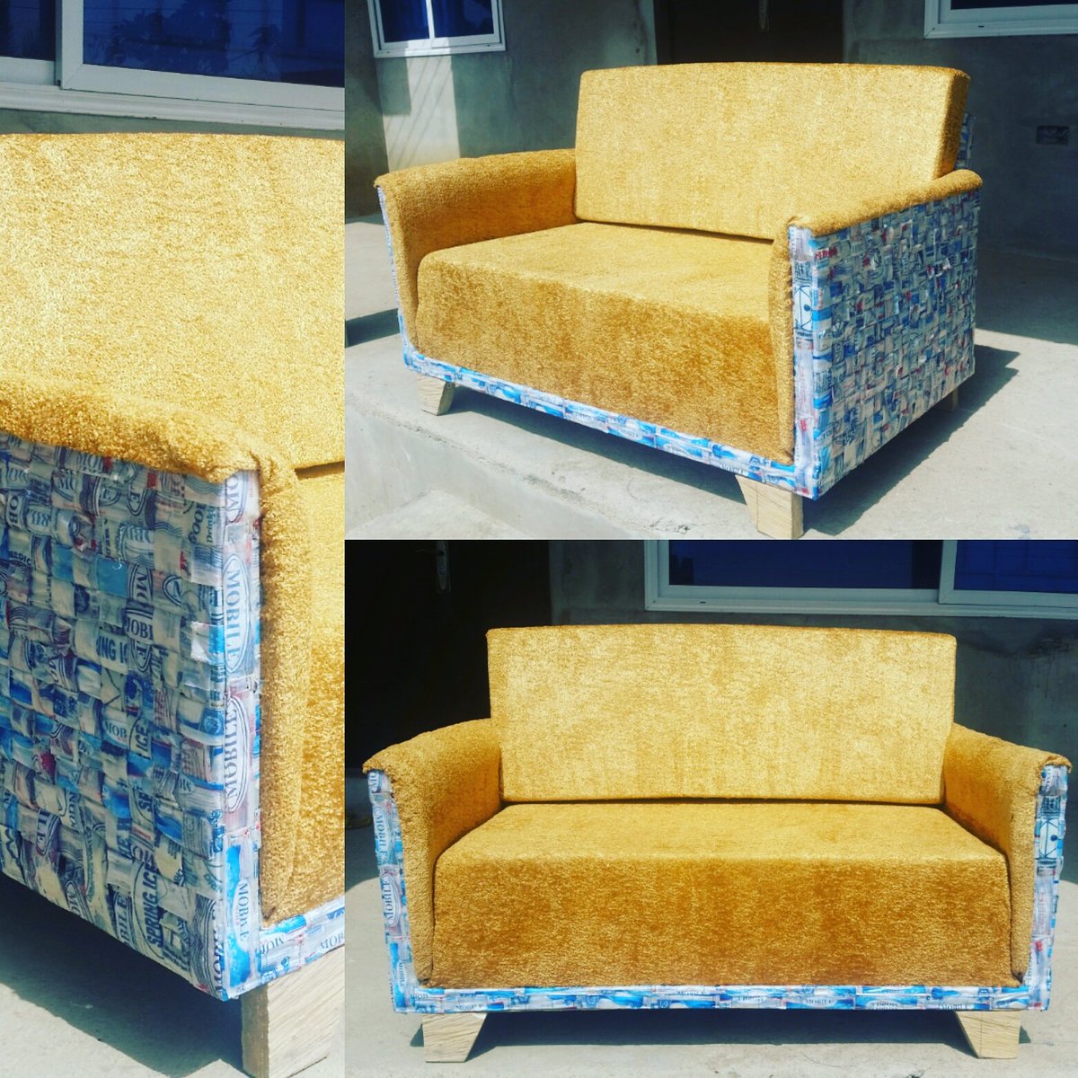 Sofa made out of plastic waste
#wastehasworth #plasticwasterecycling #yawarth