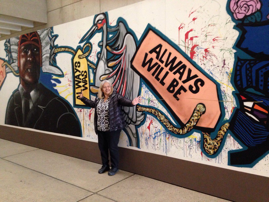 PatJWilliamson's tweet photo. Digi Youth Arts, unsettle street art project @qldmuseum.  Amazing https://t.co/L21VrXa34t