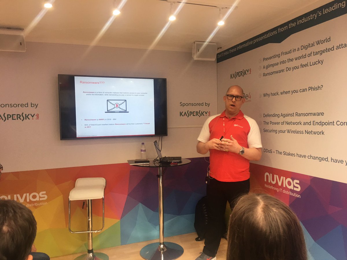 watchguardian's tweet photo. #watchguard's Jon-Marc tells us malware compromised us 6000% last year! 😲 https://t.co/xUnomoAdFv
