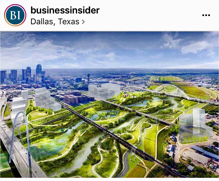 Future (2021) urban park in Dallas, Texas ➡️ 10.000 acres, 11 times Central Park ➡️ $600 million ➡️ #urbanparks #metropolitanlandscapes