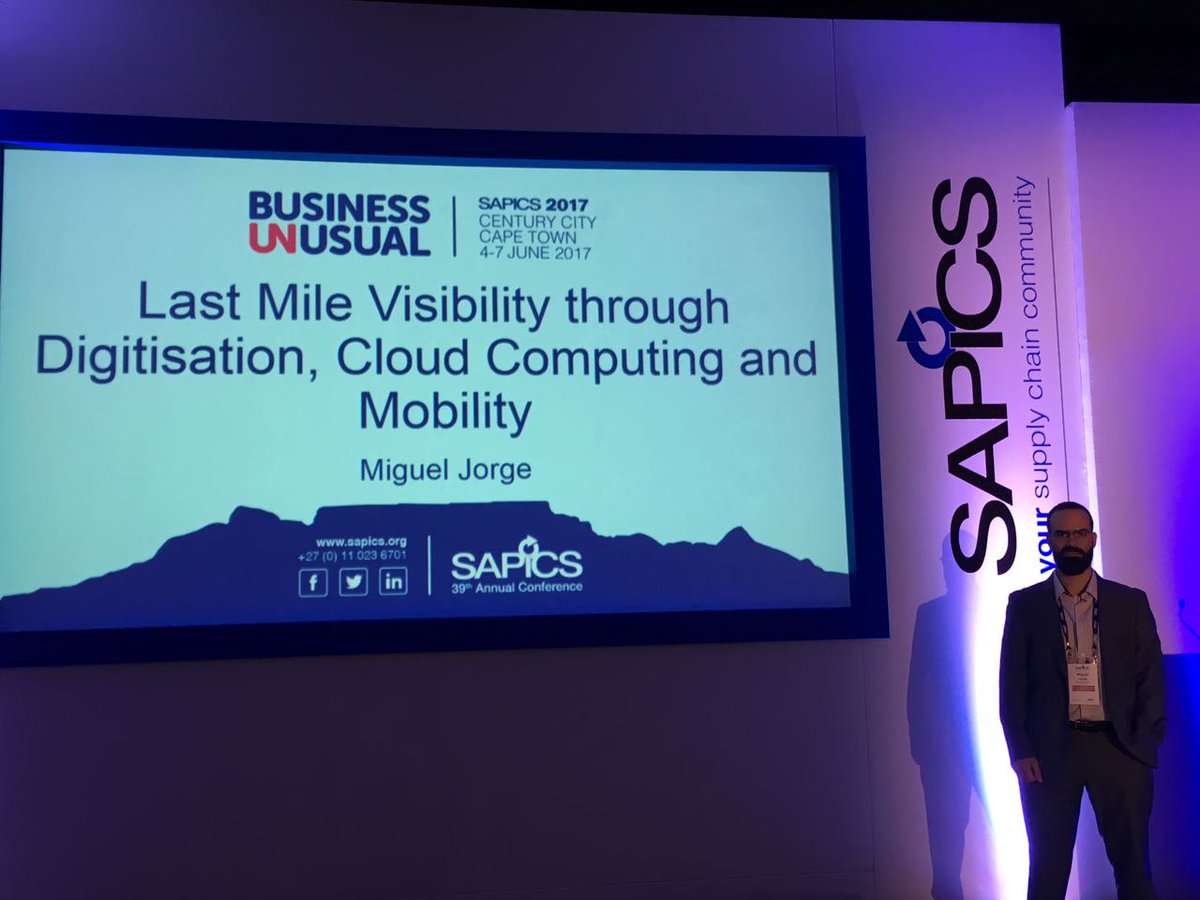 The combination of cloud, mobility &amp; digitisation enables businesses to be proactive &amp; improve logistics processes #SAPICS2017 #StratoPOD