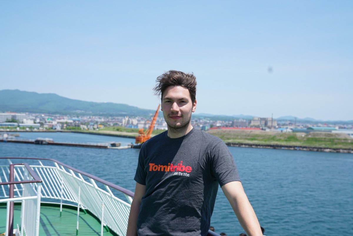 steveonjava's tweet photo. Beautiful weather for taking the ferry back from Hokkaido. #codejapantour (Sebastian hopes you appreciate the branding, @ameliaeiras) https://t.co/12hkaF4jRj