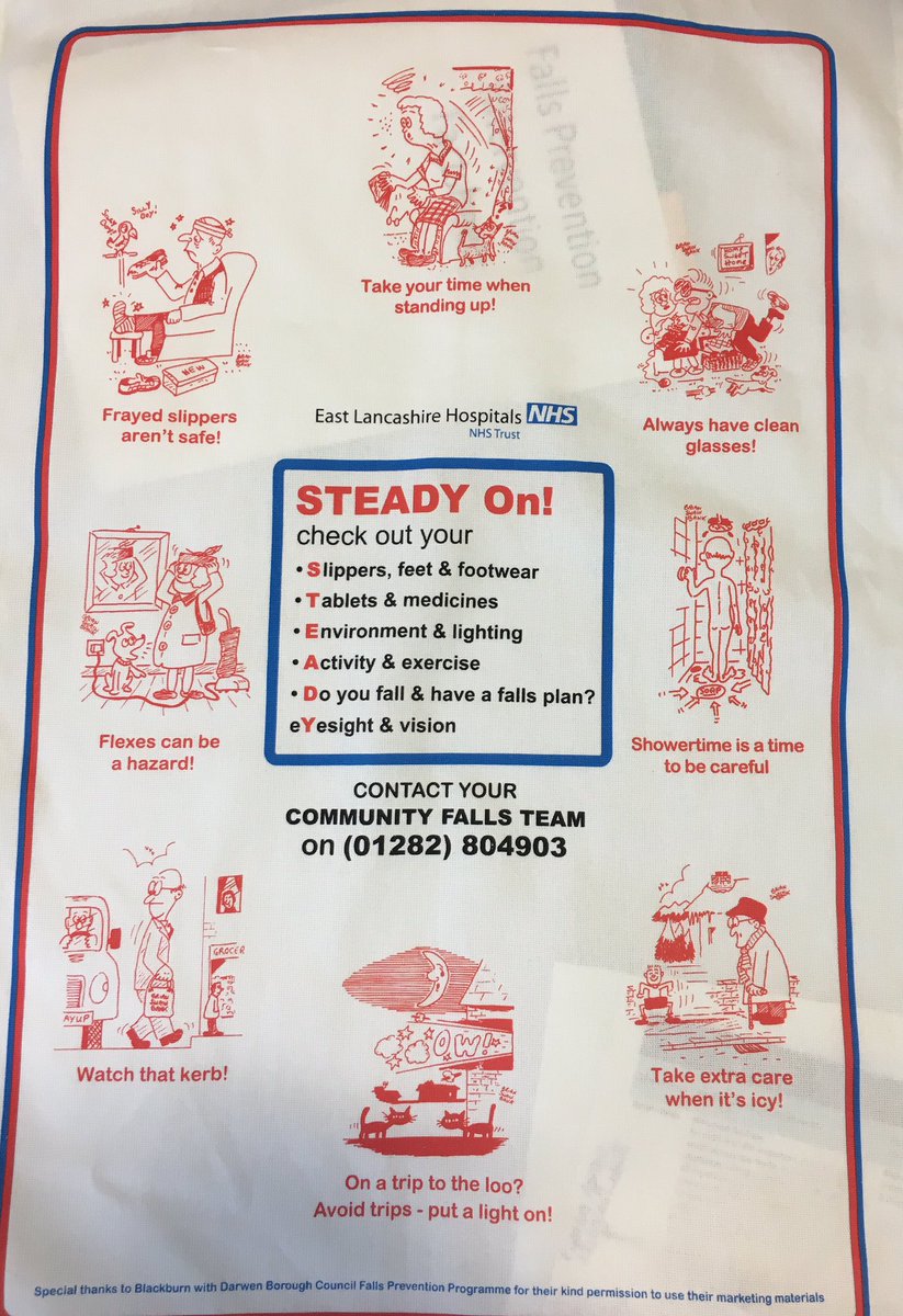RicardoHardinio's tweet photo. Tea towels that prevent falls! Love it @EastLancsCCG @EastLancsHosp #AHSNorth @innovationnwc https://t.co/Kj3KKsx7vy